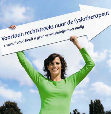 Voortaan rechtstreeks naar de fysiotherapeut Voortaan rechtstreeks naar de fysiotherapeut